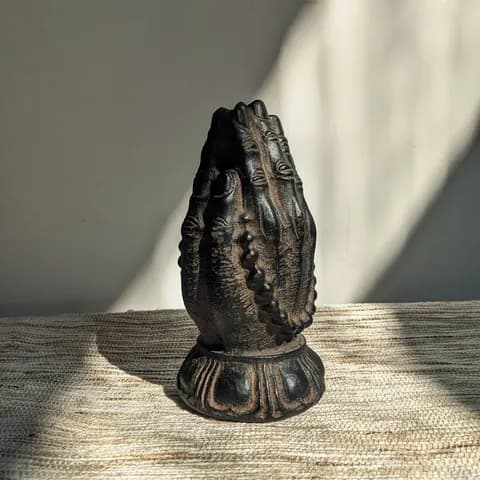 Stone-Look Praying Hands Ornament image 3