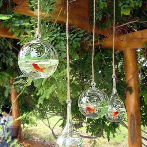 Hanging Glass Fishbowl