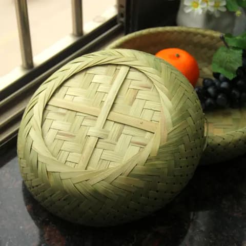 Handmade Bamboo Woven Winnowing Basket image 2