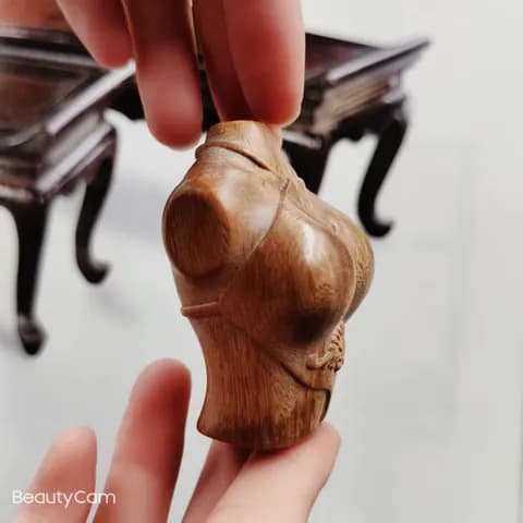 Sandalwood-Carved Hand Piece image 2