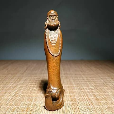 Copper Bodhidharma Statue Ornament