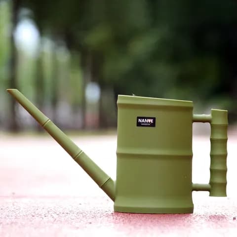 Faux-Bamboo Plastic Watering Can image 2