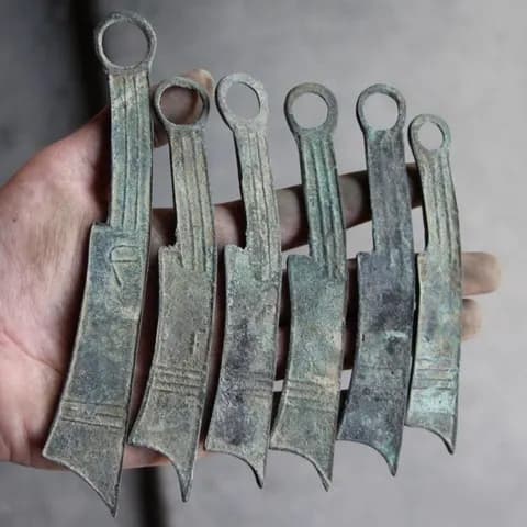 Spring and Autumn–Warring States-Style Bronze Knife Coin image 2