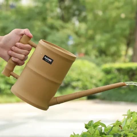Faux-Bamboo Plastic Watering Can image 3