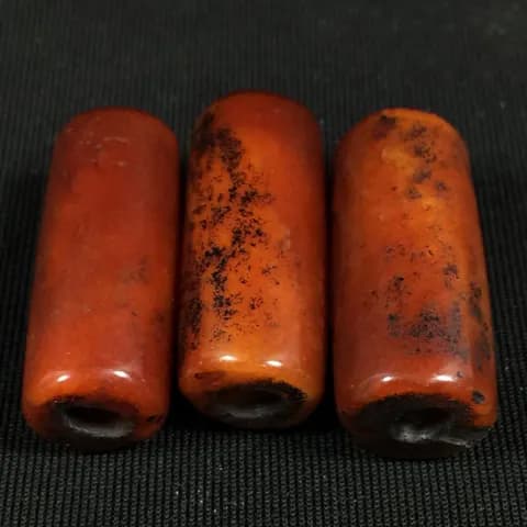 Red Agate Large-Hole Lezi Bead image 3