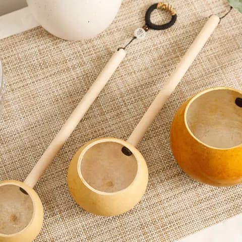 Natural Gourd Water Dipper image 2
