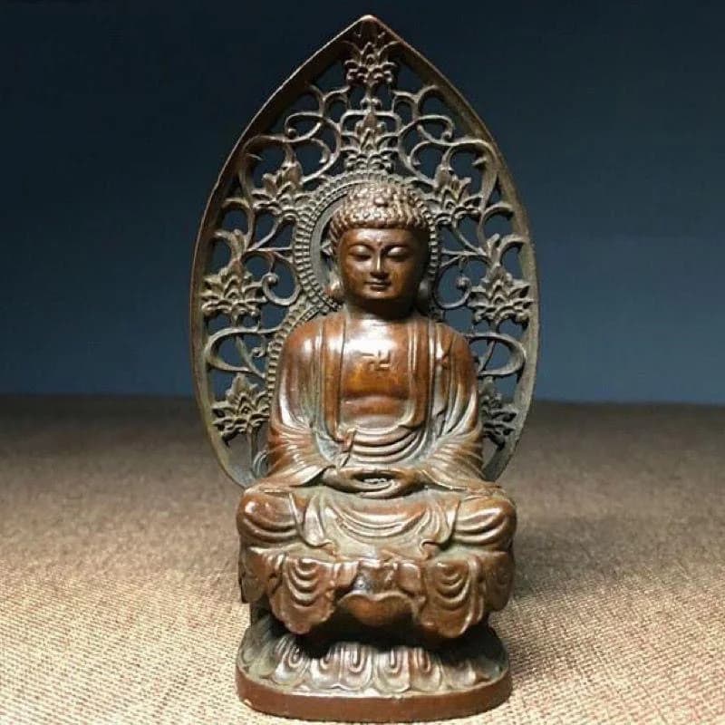 Mahavairocana Alloy Buddha Statue Ornament
