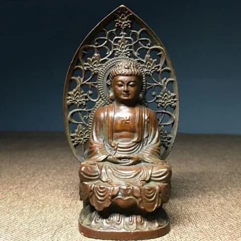 Mahavairocana Alloy Buddha Statue Ornament