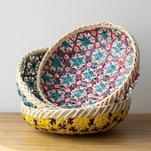 Colorful Willow Woven Storage Basket