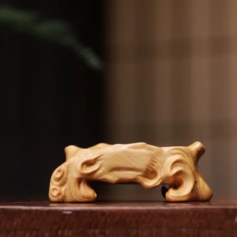 Solid Wood Carved Display Stand image 2