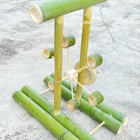 Handmade Bamboo Waterwheel Model