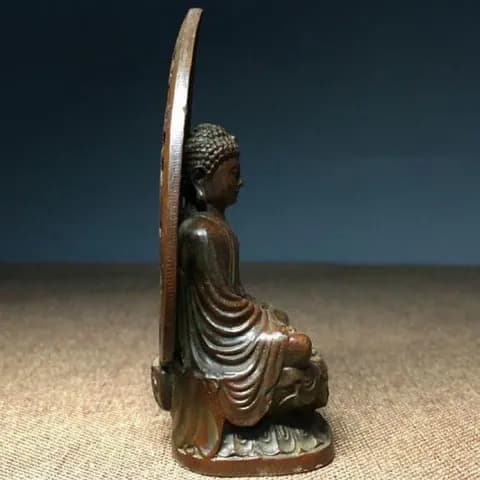 Mahavairocana Alloy Buddha Statue Ornament image 2