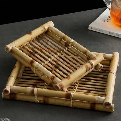 Rectangular Bamboo-Woven Tray image 2