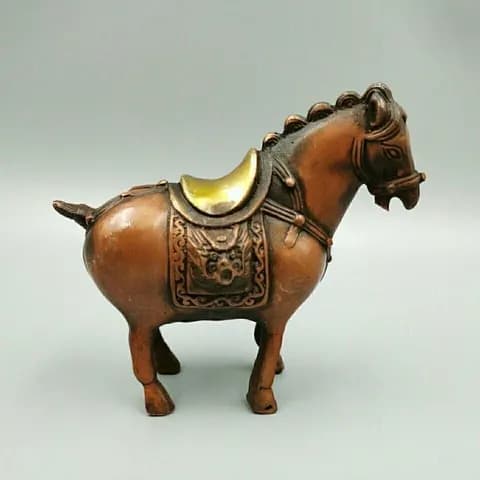 Red Copper Ferghana Horse Ornament