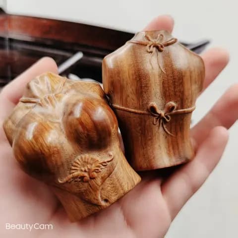 Sandalwood-Carved Hand Piece