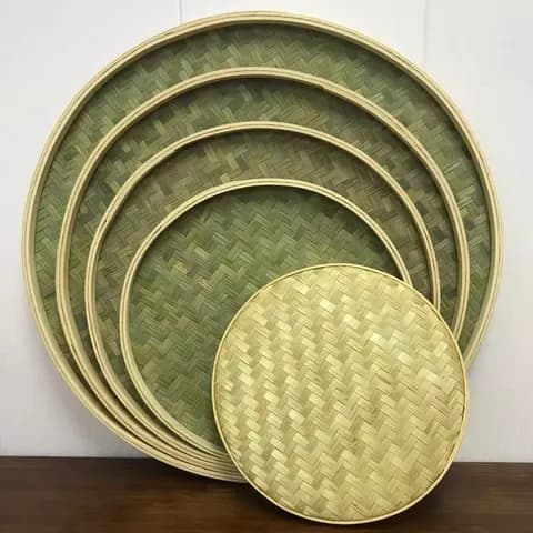 Handmade Bamboo Woven Winnowing Basket
