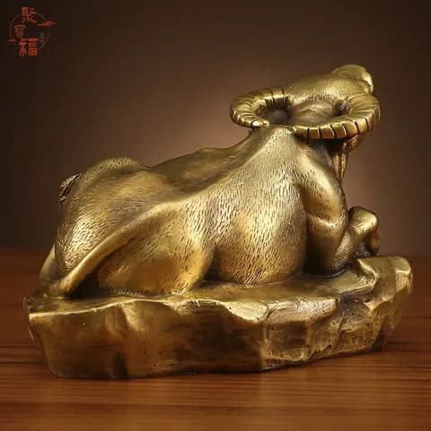 Brass Zodiac Ox Ornament image 3