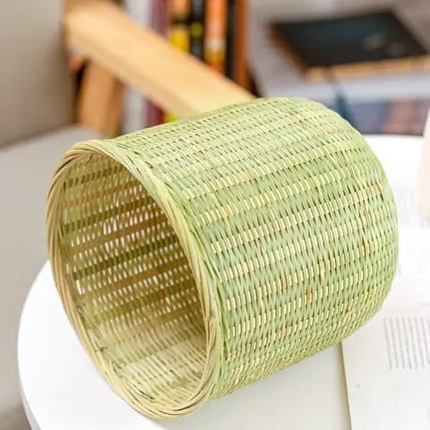 Handmade Bamboo Woven Round Basket image 2