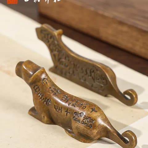 Bronze Tiger Tally Paperweight