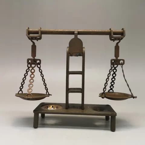 Antique-Style Brass Balance Scale Ornament