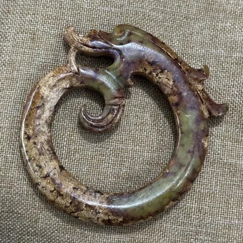 Xiuyan Jade Bi Disc Ornament
