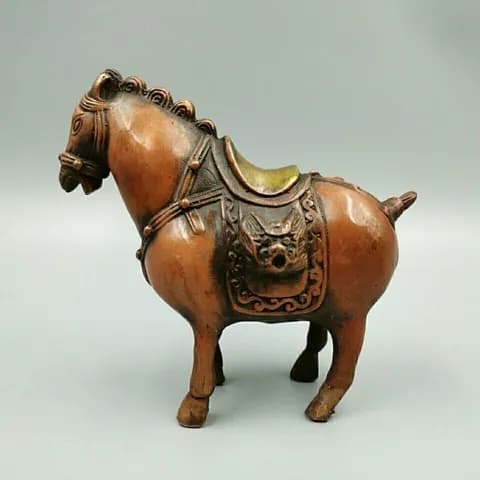 Red Copper Ferghana Horse Ornament image 2