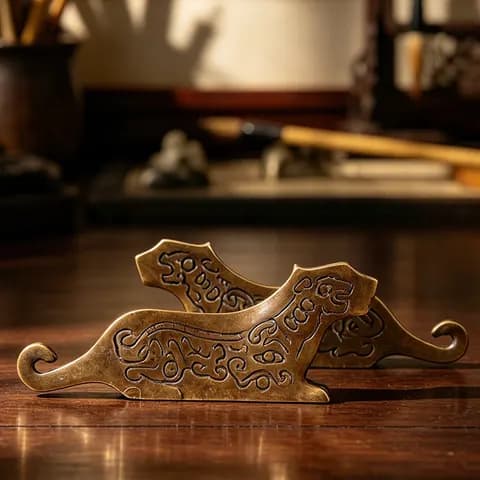 Bronze Tiger Tally Paperweight image 2