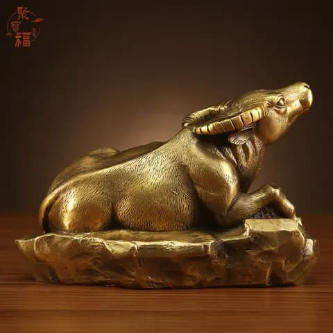 Brass Zodiac Ox Ornament image 2