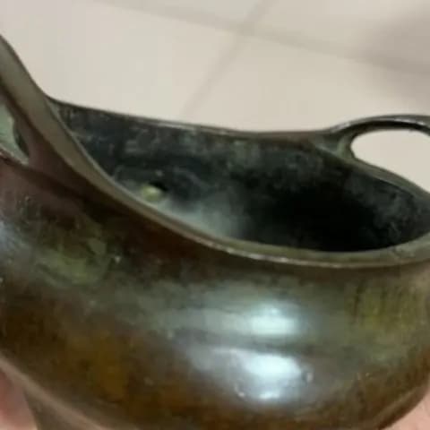 Solid Copper Qiao’er Incense Burner image 3