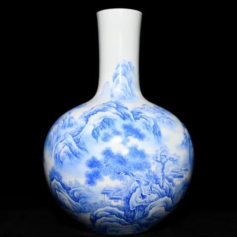 Antique-Style Blue-and-White Dragon-Pattern Duomuhu Ewer