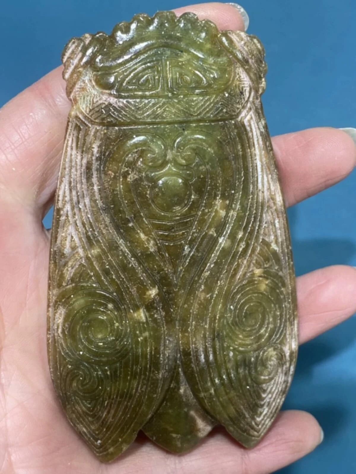 Xiuyan Jade Cicada Hand Piece