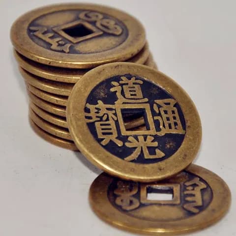 Solid Copper Five Emperors Coin Pendant image 3
