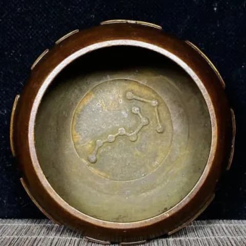 Gilt Copper Taiji Bagua Seven-Star Incense Burner image 2