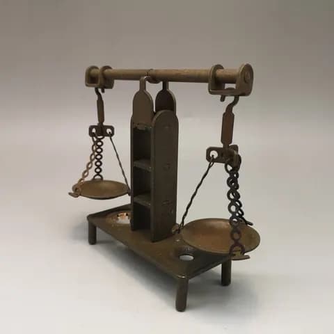 Antique-Style Brass Balance Scale Ornament image 3