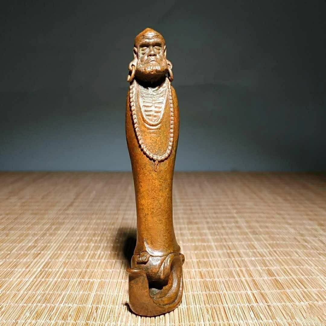 Copper Bodhidharma Statue Ornament