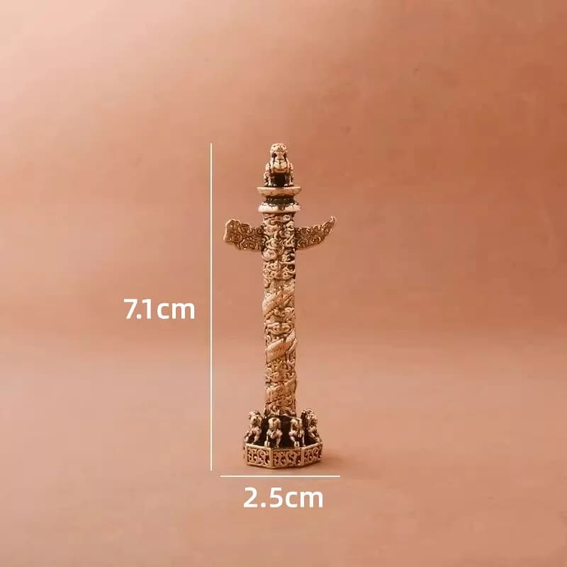 All-Copper Huabiao Column Ornament