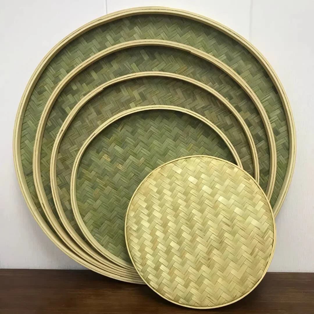 Handmade Bamboo Woven Winnowing Basket