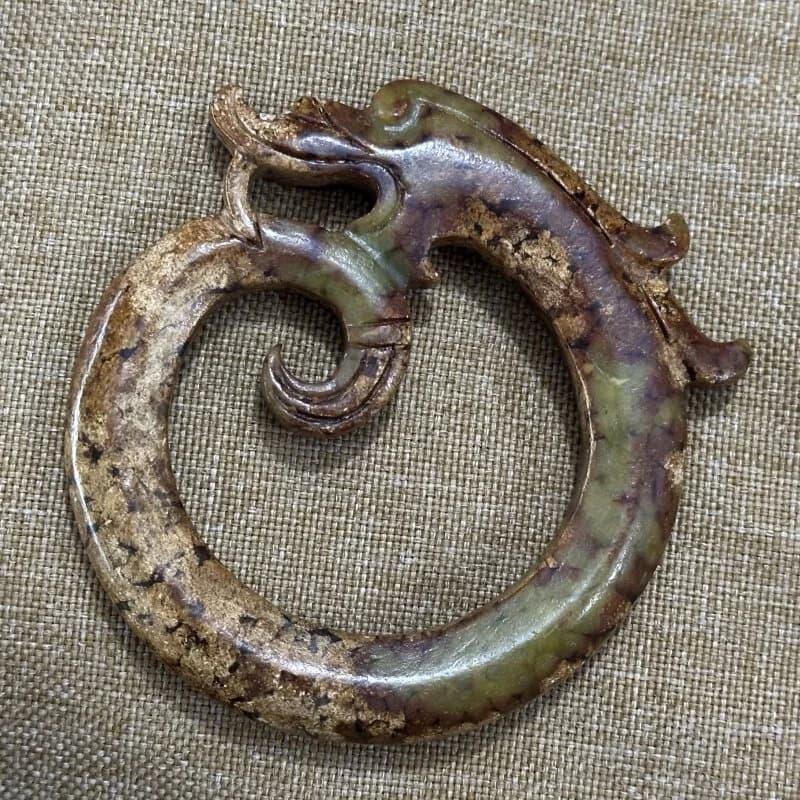 Xiuyan Jade Bi Disc Ornament