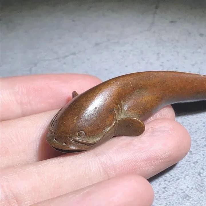 Copper Catfish Tea Pet Ornament