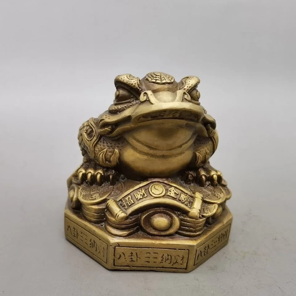 Copper Three-Legged Money Toad Ornament